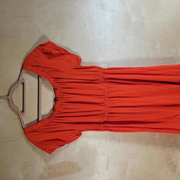 Cotton On Flamenco Off Shoulder Empire Waist Maxi Dress Women Sz L NWT - Picture 7 of 9